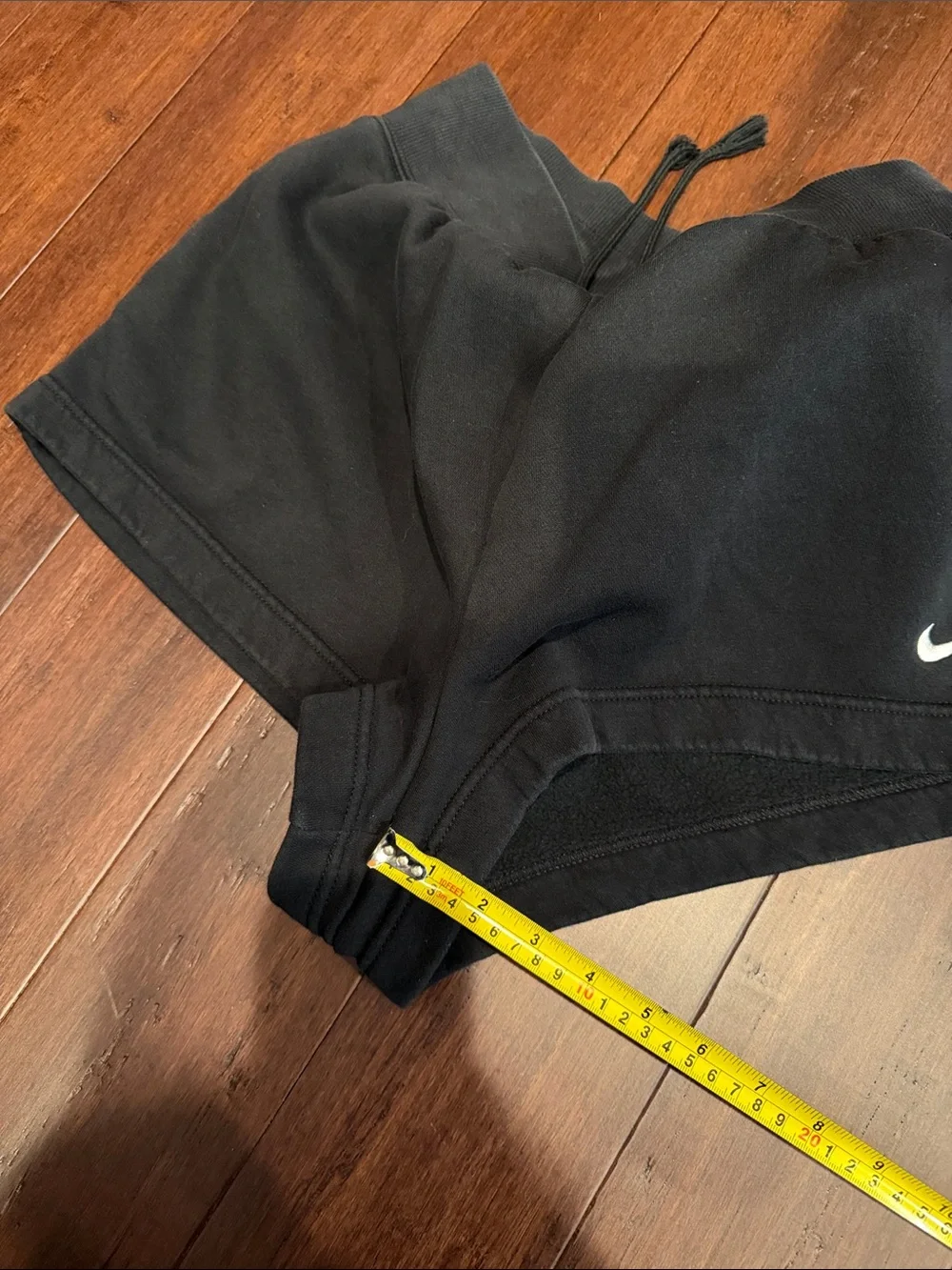 Nike Women's Black Athletic Drawcord Shorts with Swoosh